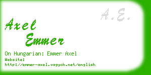 axel emmer business card